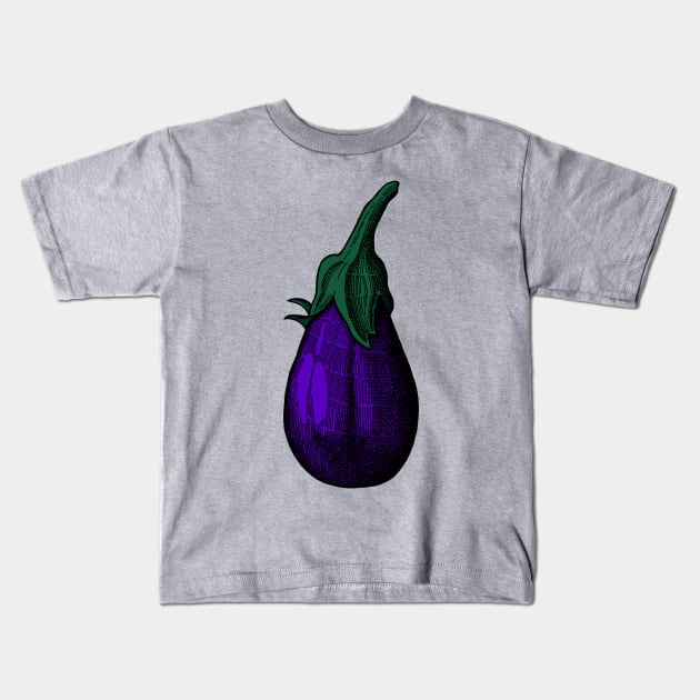 Eggplant Kids T-Shirt by senkova